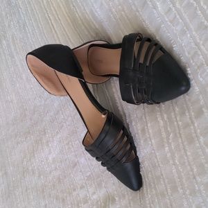 Express Black Faux Leather Flats